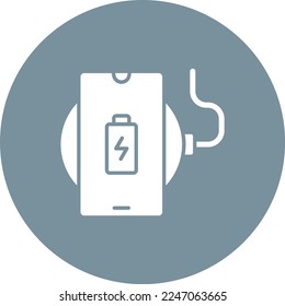 Wireless Charger vector icon. Can be used for printing, mobile and web applications.