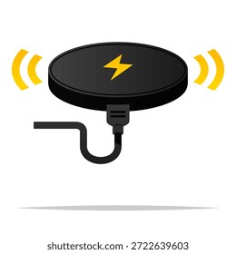 Wireless charger vector isolated illustration
