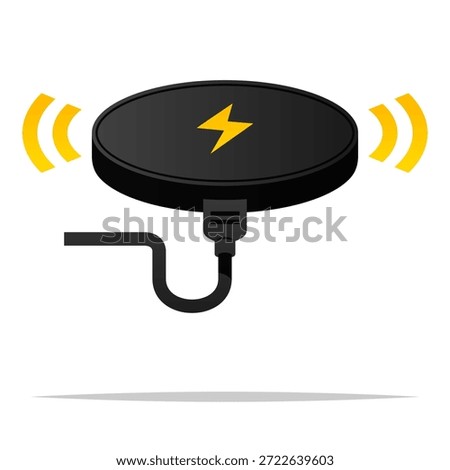 Wireless charger vector isolated illustration