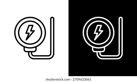 Wireless Charger White Icon Set Design