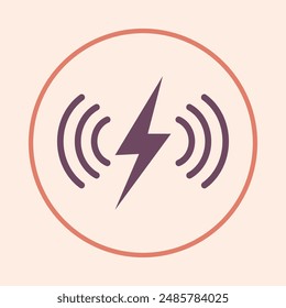 Wireless charging applicable trendy icon gorgeous abstract vector illustration artwork