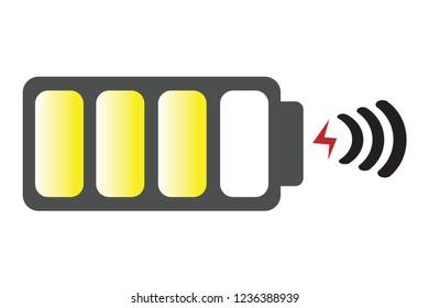 Wireless Charging Concept battery vector illustration