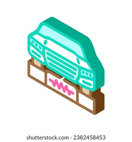 drahtlose Ladung elektrischen Isometriken Vektorgrafik. drahtloses Ladeschild für elektrische Geräte. einzelne Symbolillustration