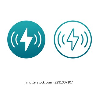 Wireless charging icon. Illustration vector