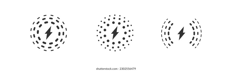 Wireless charging icon on light background. Smartphone symbol. Charging, modern techology, power, electricity. Flat and colored style. Flat design. 