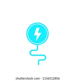 wireless charging icon on white