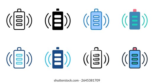 Wireless Charging Symbol Set mehrere Stilsammlung 
