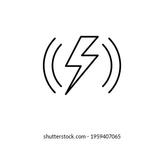 wireless charging icon. Trendy modern flat linear vector wireless charging icon on white background from thin line Artificial Intelligence, Future Technology collection, outline vector illustration.