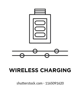 Wireless charging icon vector isolated on white background, Wireless charging transparent sign