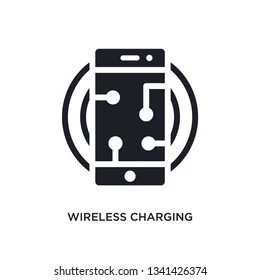 wireless charging isolated icon. simple element illustration from artificial intellegence concept icons. wireless charging editable logo sign symbol design on white background. can be use for web