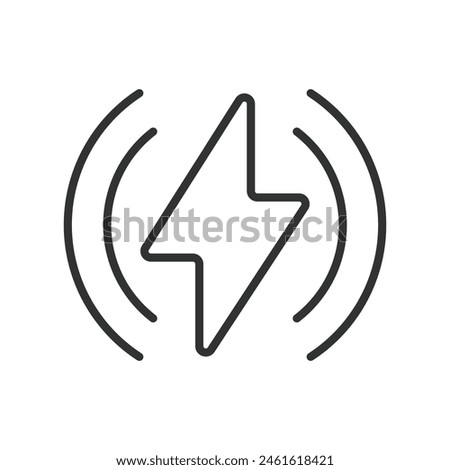 Wireless charging, in line design. Wireless, Charging, Power, Battery, Pad, Device, Technology on white background vector. Wireless charging editable stroke icon.