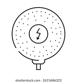 wireless charging line icon vector. wireless charging sign. isolated contour symbol black illustration