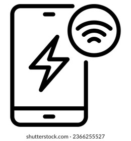 Wireless charging object illustration  icon