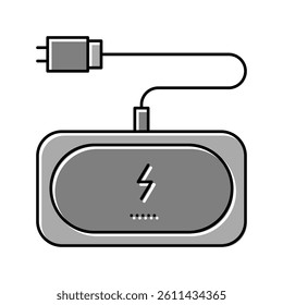 wireless charging pad color icon vector. wireless charging pad sign. isolated symbol illustration