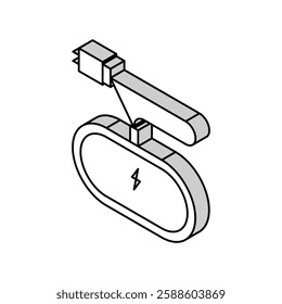 wireless charging pad isometric icon vector. wireless charging pad sign. isolated symbol illustration