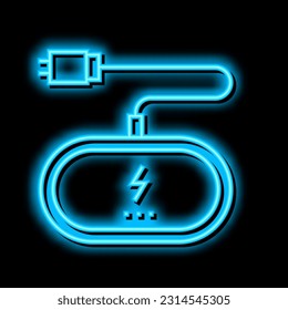 drahtlose Ladetastatur Neon Leuchtzeichen Vektor. Illustration für drahtlose Ladetasten
