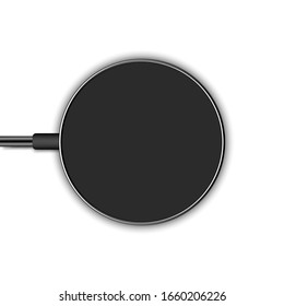 Wireless charging pad for smartphone isolated on white background. Vector illustration