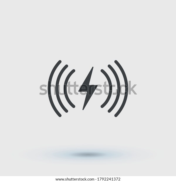 Wireless charging\
pictogram icon vector\
