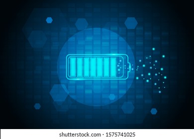 Wireless charging of the smartphone battery. Future concept. The progress of charging the battery of the phone. illustration. vector