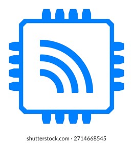 Wireless and chip on white