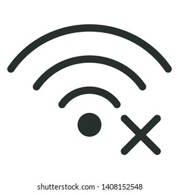 wireless close - minimal line web icon. simple vector illustration. concept for infographic, website or app.