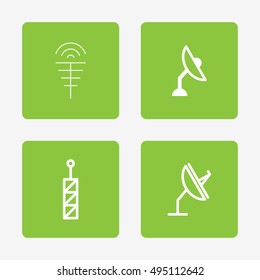 Wireless Communication Vector Line Icons