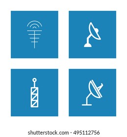 Wireless Communication Vector Line Icons