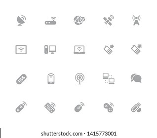 Iconos de comunicaciones inalámbricas // 32 píxeles Iconos fondo blanco - Iconos vectores diseñados para funcionar en una cuadrícula de 32 píxeles al diez por ciento.