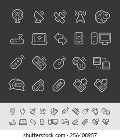 Wireless Communications Icons // Black Line Series -- EPS 10+ Contain Transparencies