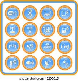 Wireless communications vector iconset