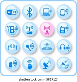 Wireless communications vector iconset