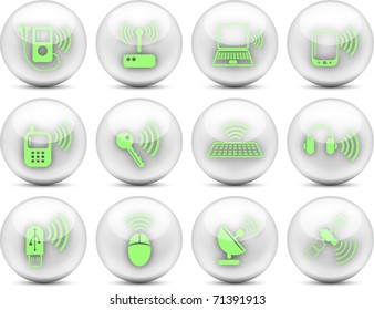 Wireless communications vector iconset - EPS10
