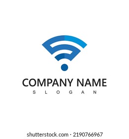Wireless Company Logo Template Strong Wireless Concept Using Letter S And Wireless Icon