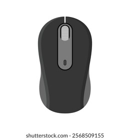 Wireless computer mouse flat vector illustration isolated on a white background