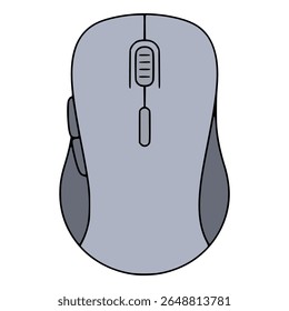 design de modelo de ilustração de vetor de cor plana de hardware de mouse de computador sem fio