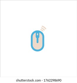 wireless computer mouse icon flat vector logo design trendy illustration signage symbol graphic simple