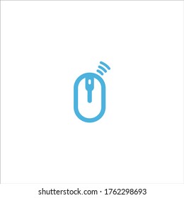 wireless computer mouse icon flat vector logo design trendy illustration signage symbol graphic simple