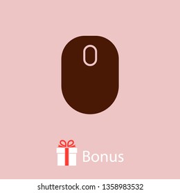Wireless Computer Mouse Icon Symbol. PC wireless mouse icon vector isolated illustration. Icon wireless computer mouse web. Modern computer mouse, flat icon design