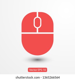 Wireless Computer Mouse Icon Symbol. PC wireless mouse icon vector isolated illustration. Icon wireless computer mouse web. Modern computer mouse, flat icon design
