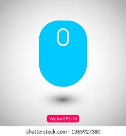 Wireless Computer Mouse Icon Symbol. PC wireless mouse icon vector isolated illustration. Icon wireless computer mouse web. Modern computer mouse, flat icon design