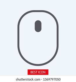 Wireless Computer Mouse Icon Symbol. PC wireless mouse icon vector isolated illustration. Icon wireless computer mouse web. Modern computer mouse, flat icon design