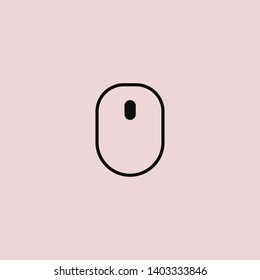 Wireless Computer Mouse Icon Symbol. PC wireless mouse icon vector isolated illustration. Icon wireless computer mouse web. Modern computer mouse, flat icon design
