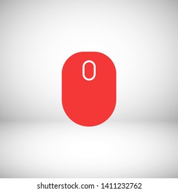 Wireless Computer Mouse Icon Symbol. PC wireless mouse icon vector isolated illustration. Icon wireless computer mouse web. Modern computer mouse, flat icon design