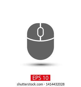 Wireless Computer Mouse Icon Symbol. PC wireless mouse icon vector isolated illustration. Icon wireless computer mouse web. Modern computer mouse, flat icon design