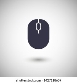 Wireless Computer Mouse Icon Symbol. PC wireless mouse icon vector isolated illustration. Icon wireless computer mouse web. Modern computer mouse, flat icon design