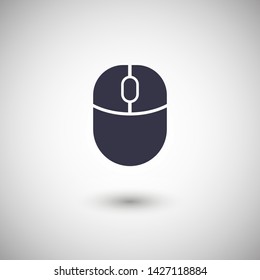 Wireless Computer Mouse Icon Symbol. PC wireless mouse icon vector isolated illustration. Icon wireless computer mouse web. Modern computer mouse, flat icon design