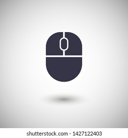 Wireless Computer Mouse Icon Symbol. PC wireless mouse icon vector isolated illustration. Icon wireless computer mouse web. Modern computer mouse, flat icon design
