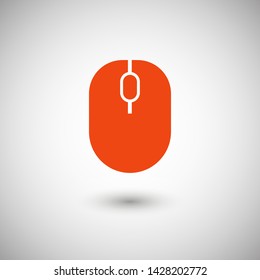 Wireless Computer Mouse Icon Symbol. PC wireless mouse icon vector isolated illustration. Icon wireless computer mouse web. Modern computer mouse, flat icon design