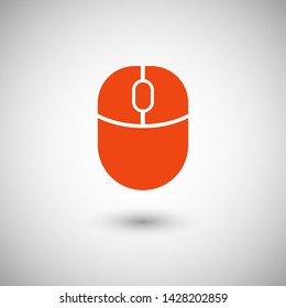 Wireless Computer Mouse Icon Symbol. PC wireless mouse icon vector isolated illustration. Icon wireless computer mouse web. Modern computer mouse, flat icon design