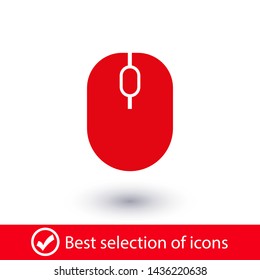 Wireless Computer Mouse Icon Symbol. PC wireless mouse icon vector isolated illustration. Icon wireless computer mouse web. Modern computer mouse, flat icon design